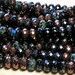 7x4mm Faceted Opaque Egyptian Moonlight Firepolished Czech Glass Rondel Beads (D121)
