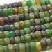 9x6mm Matte Sea Glass Picasso Mix Czech Firepolished Glass Beads 7 Inch Strand
