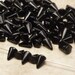 8x5mm Opaque Jet Black Czech Glass Bohemian Spike Beads