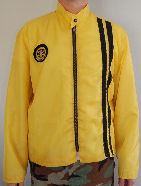 Vintage YAMAHA Motorcycle Windbreaker Jacket SERVAL zipper USA