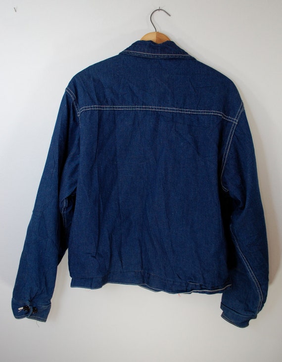 Vintage BIG SMITH Denim Lined Work Jacket Coat Sz. Large Union