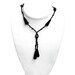 French Jet Necklace Sautoir Black Glass Victorian Edwardian Art Deco Antique Beadwork - Storewide Holiday Sale