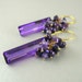 Amethyst And Pearl Cluster Gold Filled Earrings