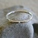 Simple Notched Sterling Silver Ring - sz 8
