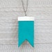 bohemian teal flag necklace neon bright geometric chevron tribal stocking stuffer fashionista under 20 letterhappy etsy