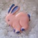 vintage barrette little pink bunny rabbit