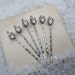 vintage hair pins RARE still on package pronged rhinestones