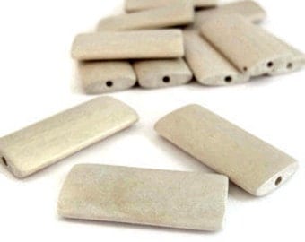 Wooden Rectangle Beads x 10. SALE Contact us if you would like other quantities.