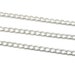 Silver Plated Twisted Oval Link Chain - 100cm