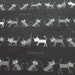 Scrap - Cute Cats Tail of the Heart Black - Half Yard 110cm/43"W x 57cm/22.4"L (ko0119)