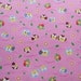 SALE -Kawaii Owl on Pink - 1 Yard 110cm/43"W x 96cm/37.8"L (ki0226)
