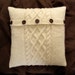 SALE - Lattice and Cable Cushion Cover - Cream