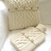 Bedroom Set - Cushion Cover and Hot Water Bottle Sweater / Cover- Cream