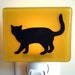 Cat - Fused Glass Night Light - Amber