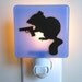 Chipmunk with a Handgun - Fused Glass Night Light - Pale Blue
