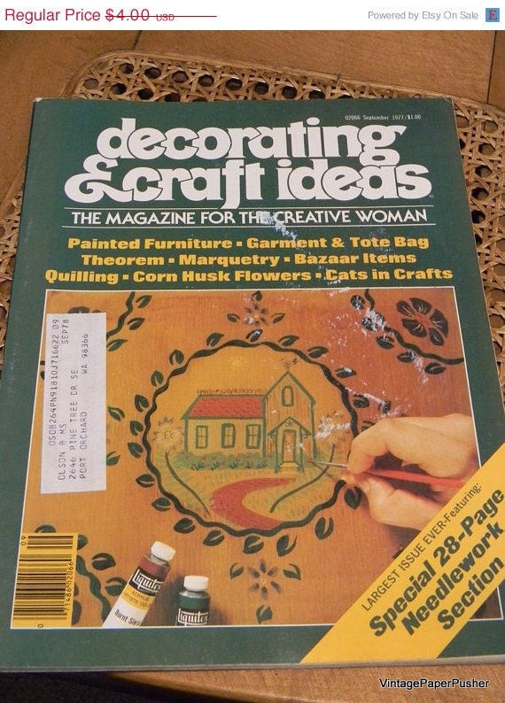 On Sale Vintage Decorating And Craft Ideas Magazine September 1977   Il Fullxfull.311270987 