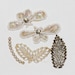 Delicate Vintage - Hand Beaded-Sequined & Rhinestones Accent Pieces- Small Appliques - Butterflies and Leaves