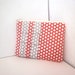 PIFW - Reserved - Red and Grey Honeycomb Small Zipper Pouch