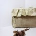 Burlap and Ruffles Wristlet - Faded Flowers