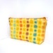 Medium Cotton Zipper Pouch - Yellow Spiros