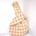 Japanese Knot Bag Wristlet / Project Bag / Knitting Bag Coral Dots