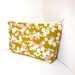 Medium Zipper Pouch Japanese Print in Pink and White on Gold
