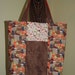 Reversible Four Pocket Tote Bag in Cat Novelty Print