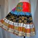 Batik African Wax Print Hippie Patchwork Skirt