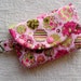 Small Snap Pouch w/ Key Clasp ...Picnic Parade in Pink