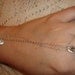 Sterling Silver Slave Bracelet (ring) Hearts/Love