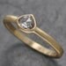 Rose cut diamond ring - 18k gold - bezel solitaire