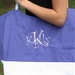 Extra large personalized canvas beach tote bag - only yellow left