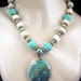 SALE - 20% off - Chrysocolla and Turquoise Statement Necklace Multicolor Bold Chunky Necklace