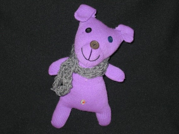 lavender stuffed dog