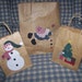 Applique patterns, Snowman, Angel and Christmas Tree pdf Pattern set of 3 Great to make your own Gift Bags Template