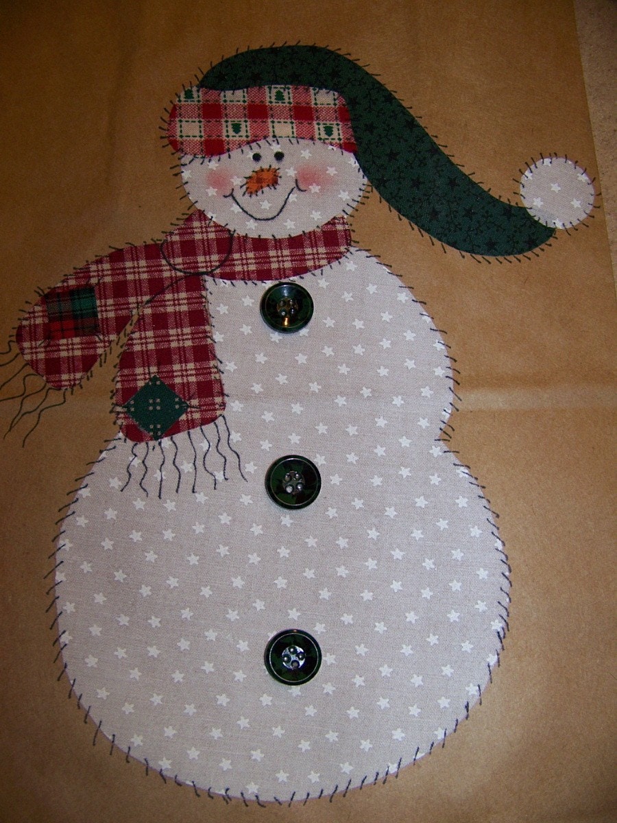 Applique patterns Snowman Angel and Christmas Tree pdf