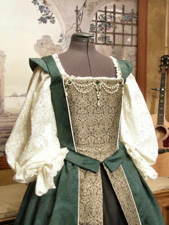 Items similar to Elizabethan Court Gown, Renaissance Dress for Nobility ...