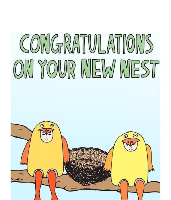 Congrats New House new home card congratulations on your new nest Congrats New House new home card congratulations on your new nest
