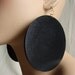 Black Round Earrings