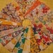 SpEcial 24 Yellow Orange Vintage Feedsack Fabric Sampler Bundle for Quilts or Crafts