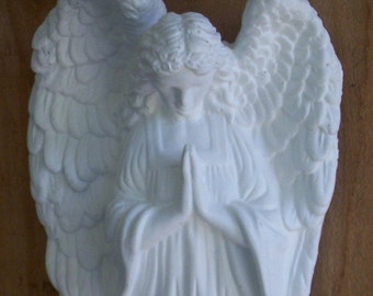 angel cardinal concrete guardian statue