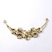 3 Pcs Floral Wreath Connector Raw Brass Stamping Finding