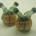 Double Chianti Bottles Miniature Oil and Vinegar Lot of 2
