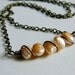 Freshwater Pearls Necklace - Light Honey, Peach, Mauve, Brown, Rustic, OOAK, Autumn, Fall, Warm, Antiqued Brass, Lovely, Gift