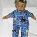 American Girl Bitty Baby Boy Doll Handmade Blue Rodeo Cowboy Pajamas Sheriff