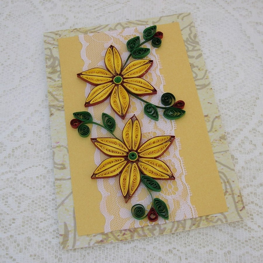 Paper Quilling Greeting Card Paper Quilled by EnchantedQuilling
