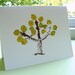 6 Tree Note Cards -- Crochet Imprinted, in Autumn Gold