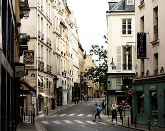 Paris Photography, Walking the Paris Streets, Rue Jacob in St Germain,Paris decor, Paris street photography, Dining Room Decor, Architecture
