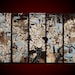 Large Painting 50% OFF SALE Abstract Original Asian Art Artwork by The Raw Canvas Gallery White Blue Brown Black UNIQUE 5 Piece Huge 24 x 40