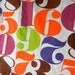 Vintage Fabric with Numbers in Brilliant Colors